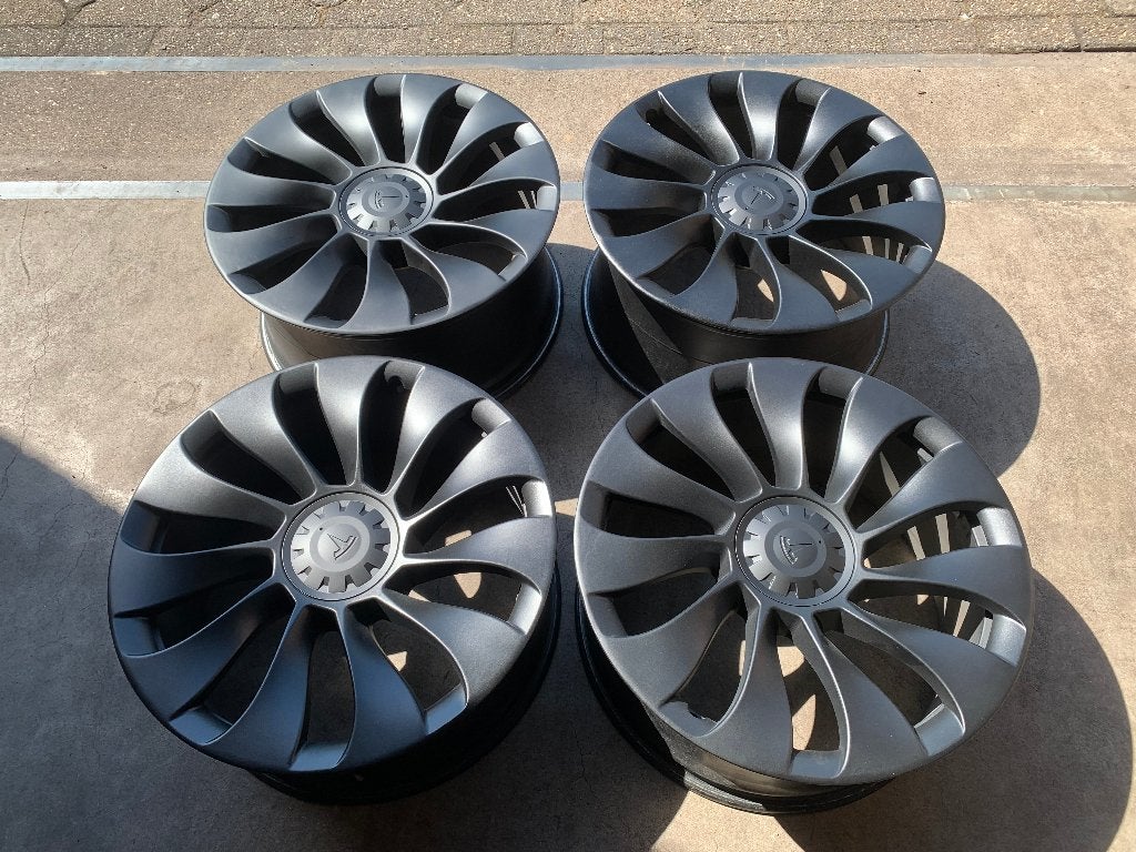 ZGAN ORIGINELE 21 INCH TESLA MODEL Y UBERTURBINE VELGEN +BLE, Auto-onderdelen, Banden en Velgen, ., 275 mm, Banden en Velgen, Nieuw