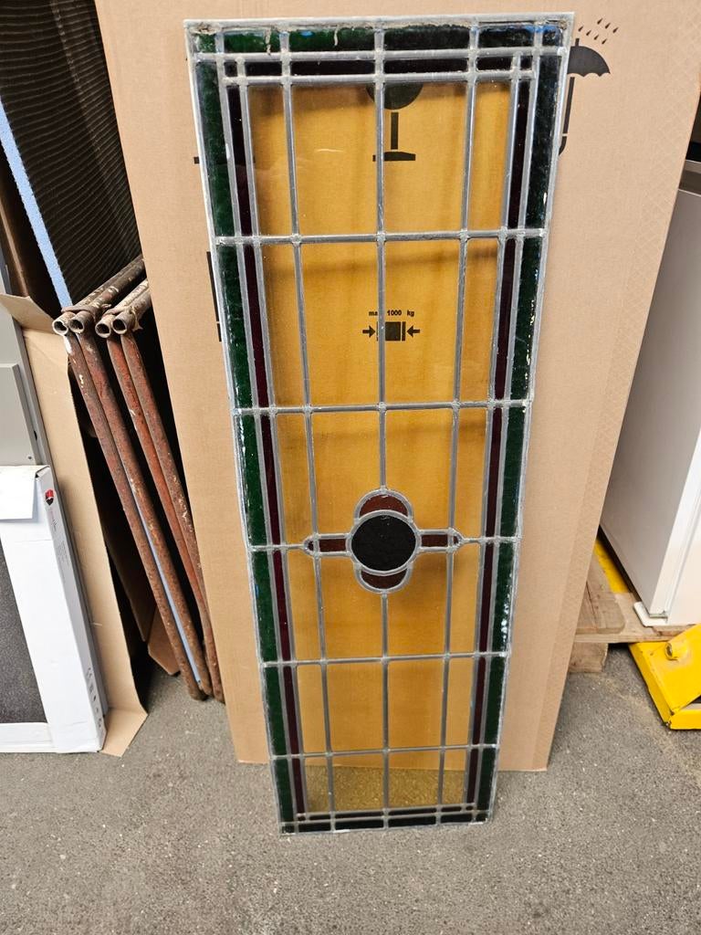 Prachtig Glas in Lood Raam - Uniek Design, Ophalen, Gevelraam of Ruit, Gebruikt, Minder dan 80 cm