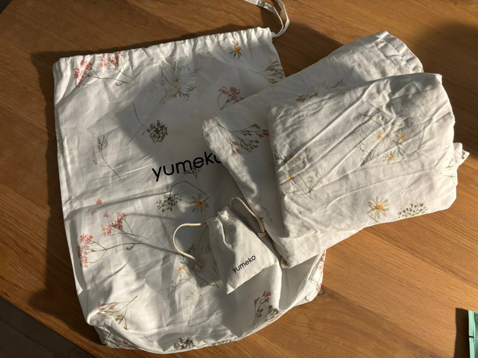 Yumeko kinder beddengoedset met bloemenprint, Huis en Inrichting, Ophalen of Verzenden, Gebruikt