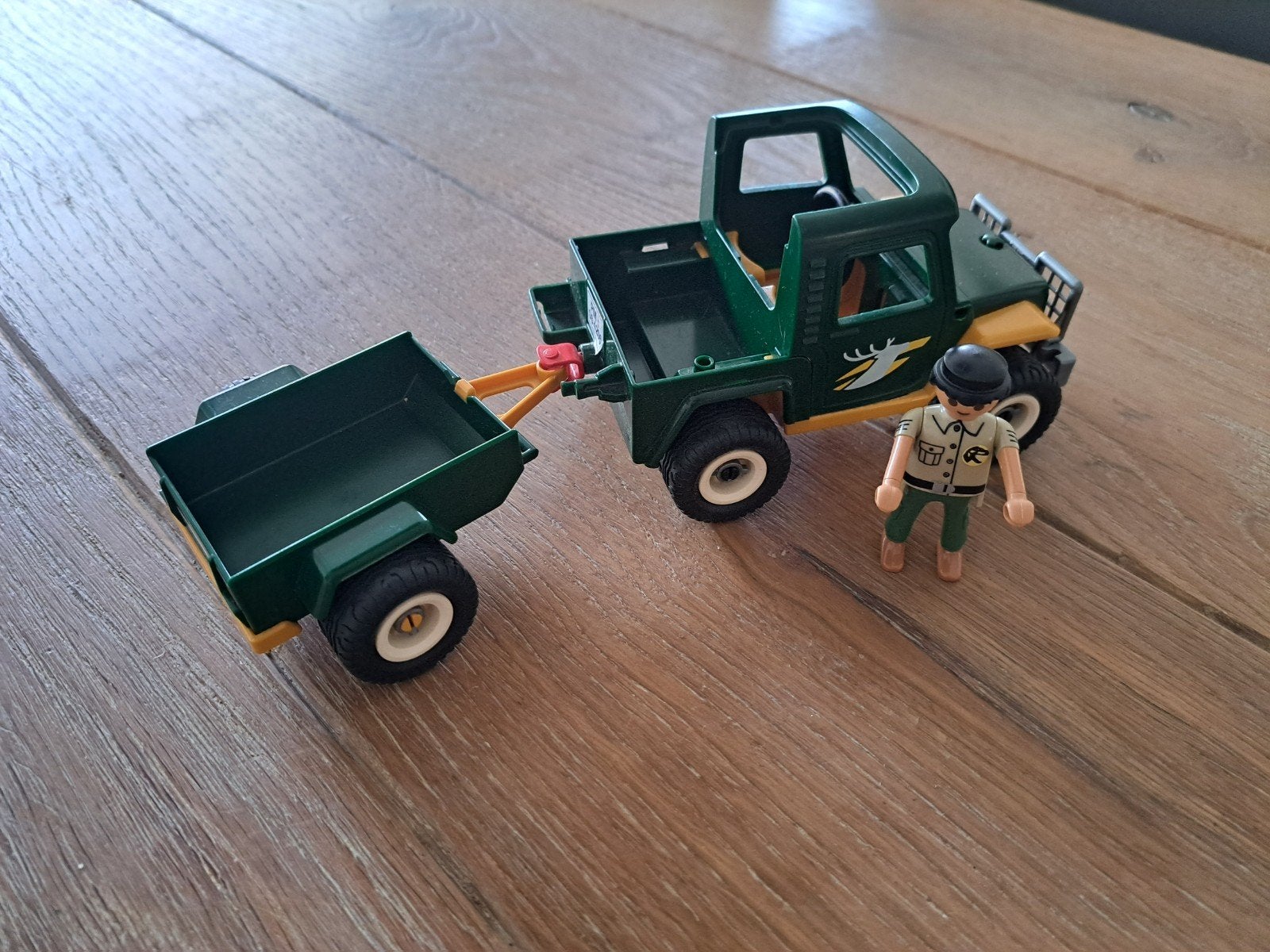Playmobil Safari Jeep met aanhanger en figuur, Wild life, Gebruikt, Complete set, Voertuig