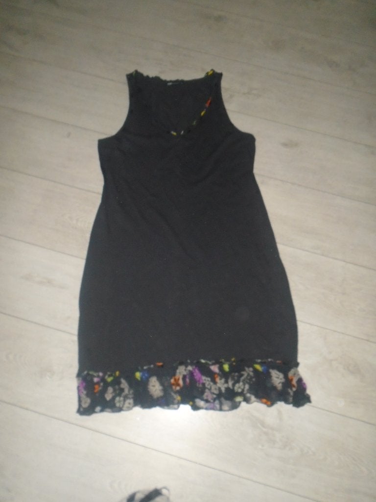DiDi Grijs Slipdress Onderjurk Jurk met Gekleurde Rand XXL, Verzenden, Maat 46/48 (XL) of groter, Didi, Zo goed als nieuw