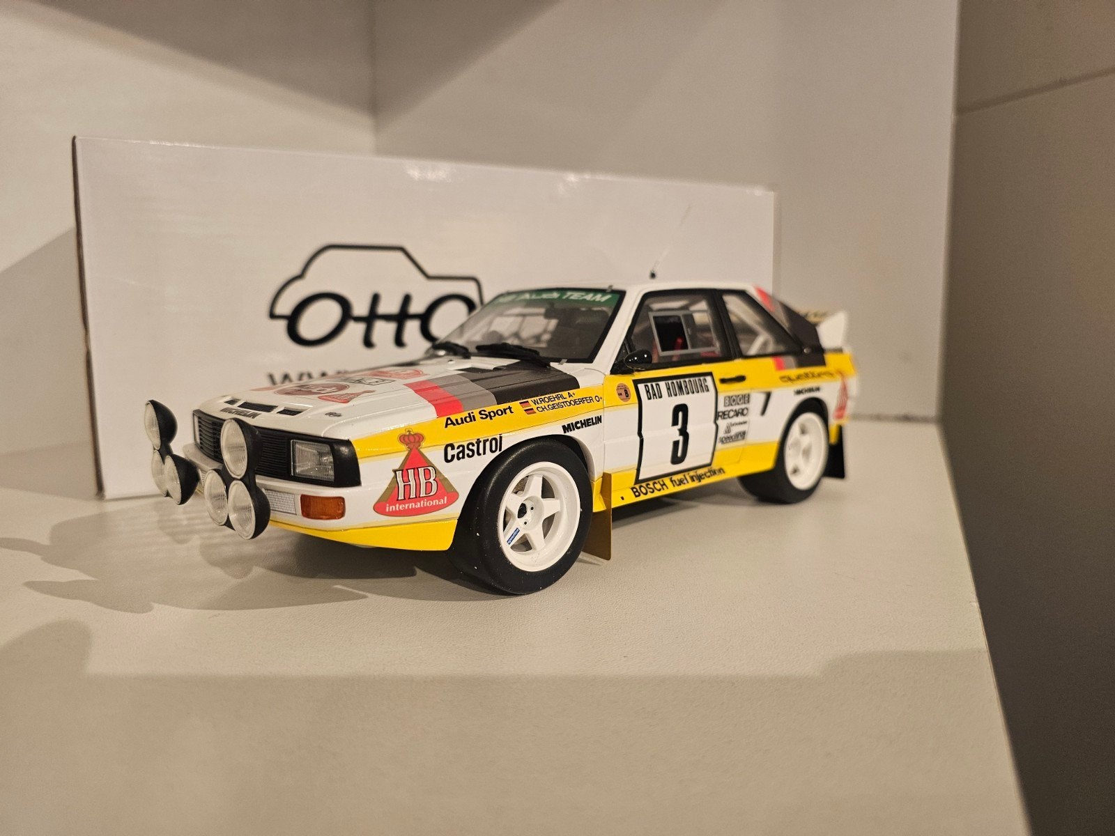 OTTOMOBILE OT820 AUDI QUATTRO SPORT GR. B. RMC 1985 1:18, Ophalen of Verzenden, Zo goed als nieuw, Auto