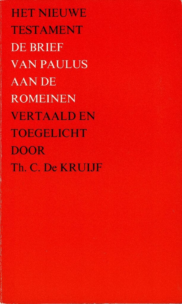 Th. C. De Kruijf  - De Brief van Paulus aan de Romeinen., Ophalen of Verzenden, Zo goed als nieuw, Christendom | Katholiek