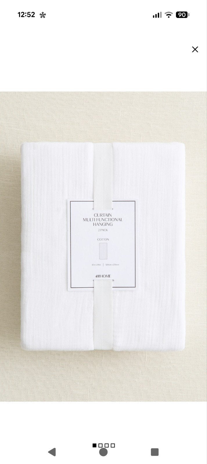 2 H&M Muslin Gordijnen – 120x250 cm, Ophalen