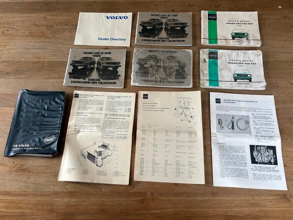 Volvo 140 Serie USA/Canada Documentatie (1973/1974), Ophalen of Verzenden