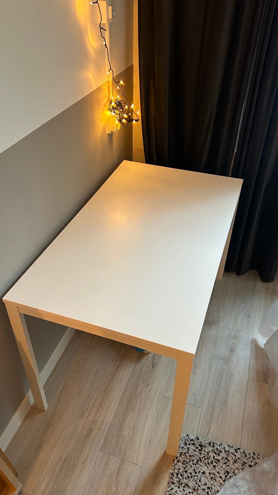 Uitschuifbare eettafel wit - 70x80/120cm