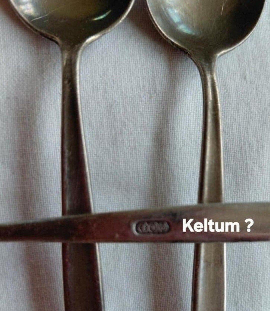 Verzilverde koffie lepeltjes 90 Keltum, Ophalen of Verzenden
