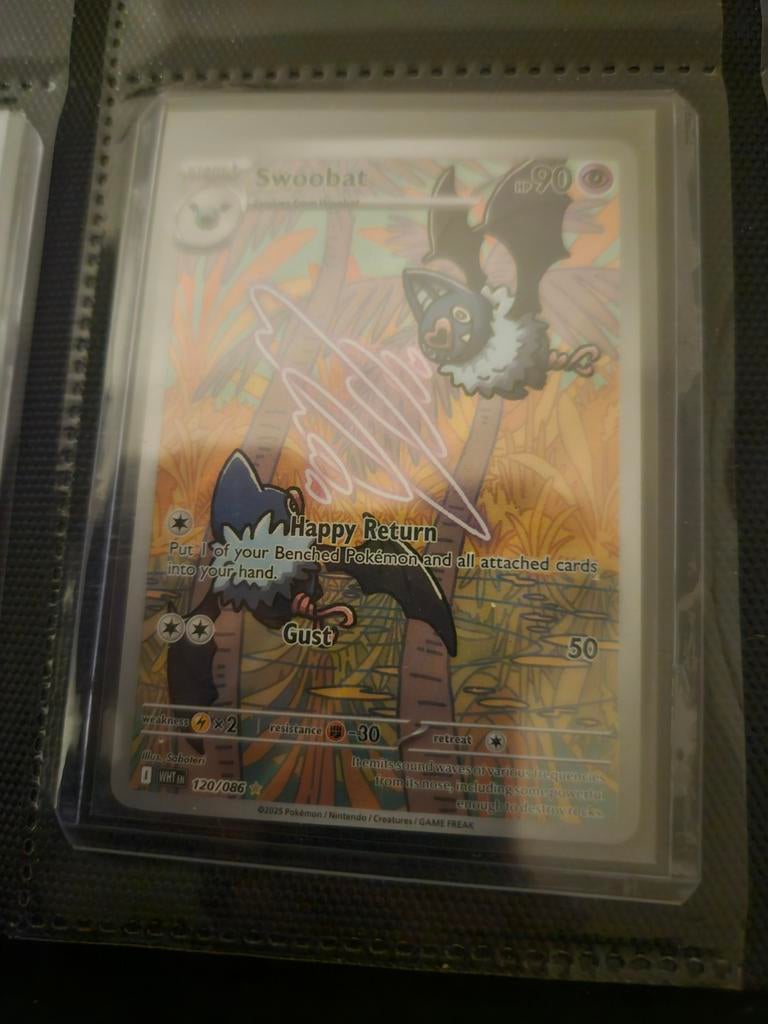 Pokemon Swoobat 120/086 White Flare, Ophalen of Verzenden, Zo goed als nieuw, Losse kaart, Foil