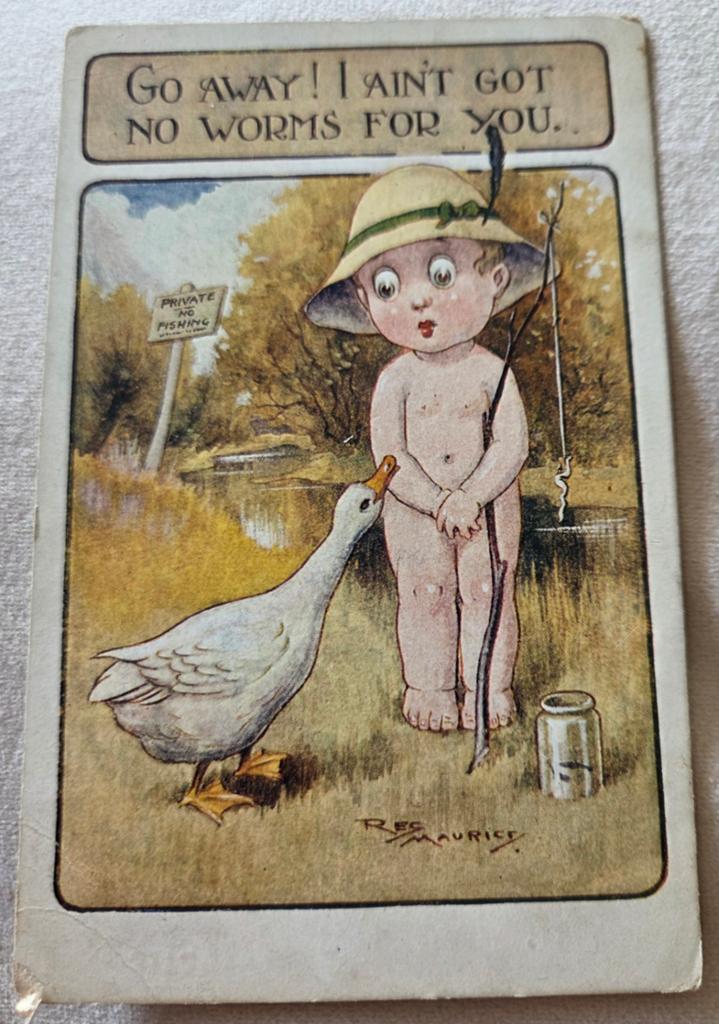 Ga weg! Ik heb geen wormen voor je!, Verzenden, 1920 tot 1940, Gelopen, Overige thema's