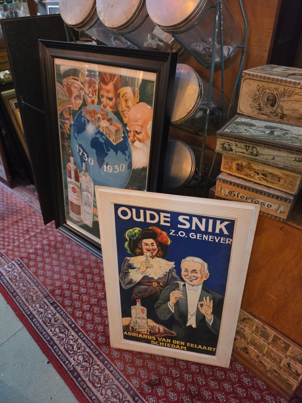 Oude Snik  Z.O. Genever Reclameposter, Verzamelen, Ophalen of Verzenden, Gebruikt, Reclamebord