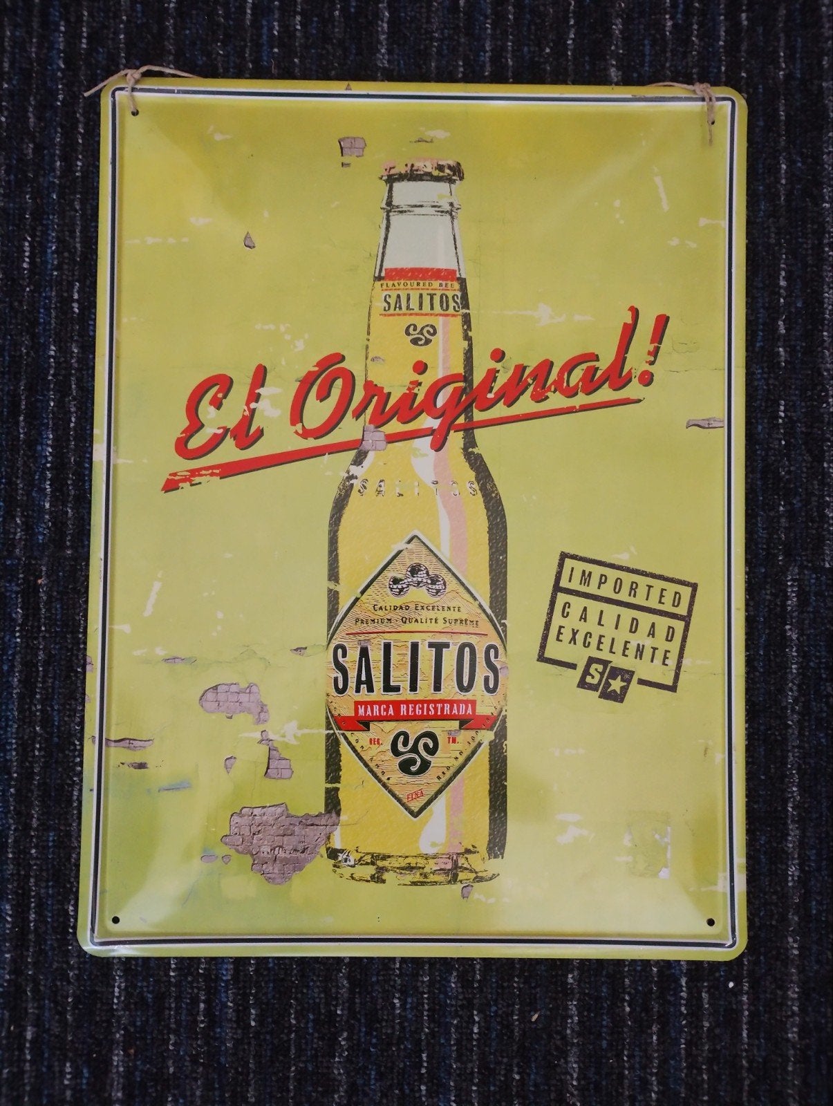 Salitos bier reclamebord, Ophalen of Verzenden, Reclamebord, Plaat of Schild, Overige merken