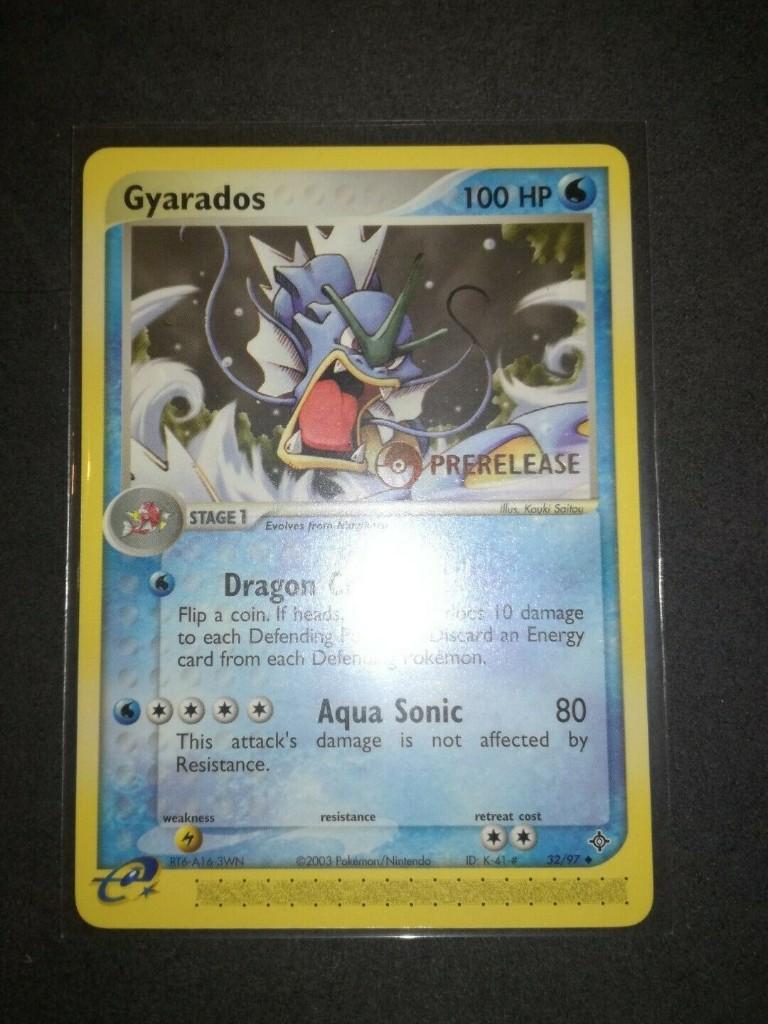 Pokemon prerelease promo gyarados 32/97 ex dragon serie, Ophalen of Verzenden, Zo goed als nieuw, Losse kaart