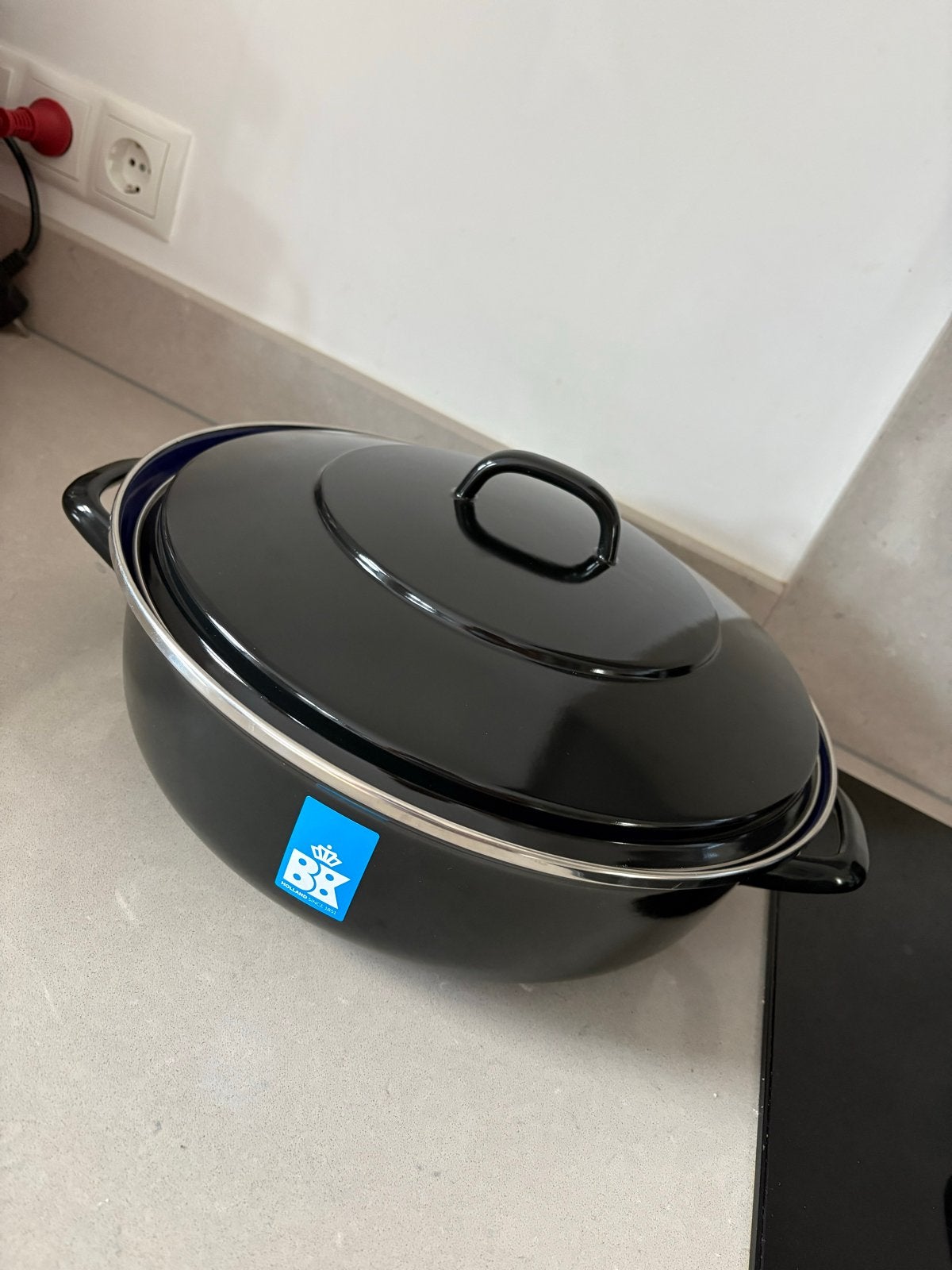 BK geëmailleerde pan fortalite 7,5 liter- nieuw, Huis en Inrichting, Keuken | Potten en Pannen, Ophalen, Braadpan, Met deksel