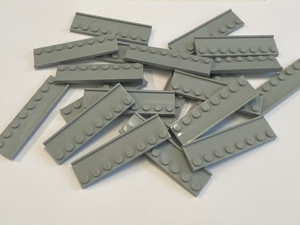 Partij 20x nieuwe 2x8 lego rail plaatjes in diverse kleuren