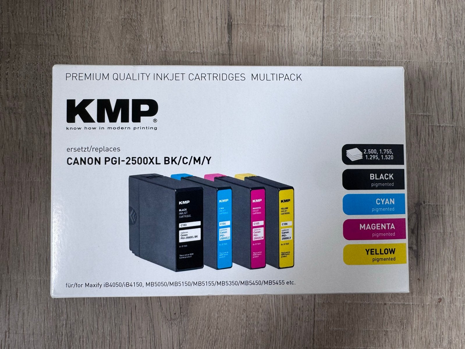 KMP Premium Inkjet Cartridges Multipack Canon PGI-2500XL, Ophalen of Verzenden, Nieuw, Cartridge