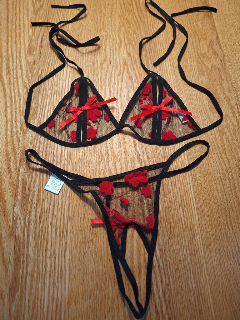 Lingerie setje  Maat L, Verzenden, Zwart, Setje