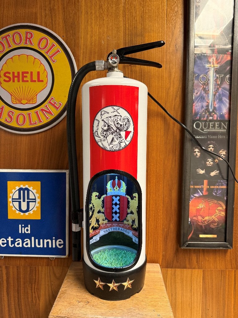 Ajax decoratieve brandblusser lamp, mancave, Ophalen of Verzenden, Nieuw, E14 (klein), Led-lamp