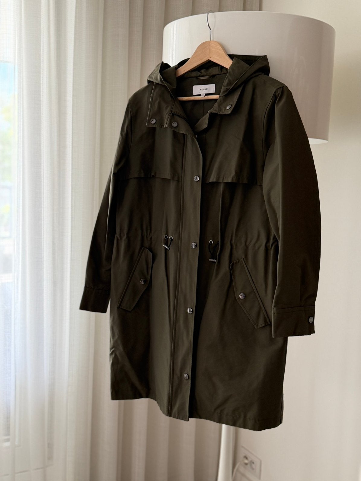 Regenjas van Reiss, Kleding | Dames, Jassen | Zomer, Verzenden, Zo goed als nieuw, Maat 38/40 (M), Groen