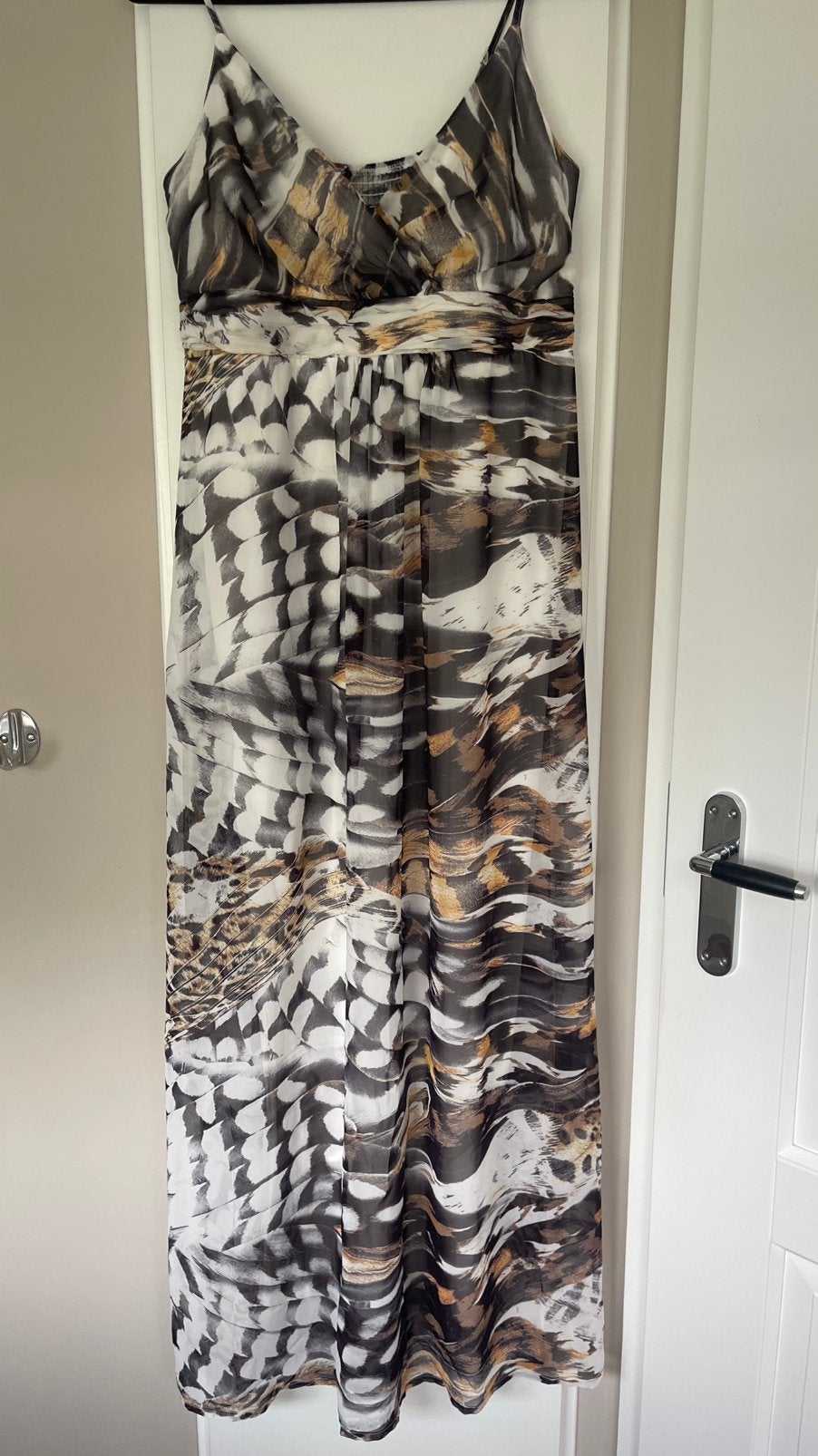 Prachtige zomerse maxi jurk maat L, Kleding | Dames, Wit, Maat 42/44 (L), Ophalen of Verzenden, Zo goed als nieuw