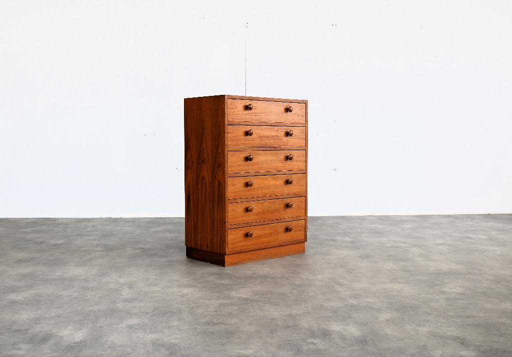 vintage ladenkast | kast | teak | jaren 60, Gebruikt, ., Teakhout, 3 of 4 laden