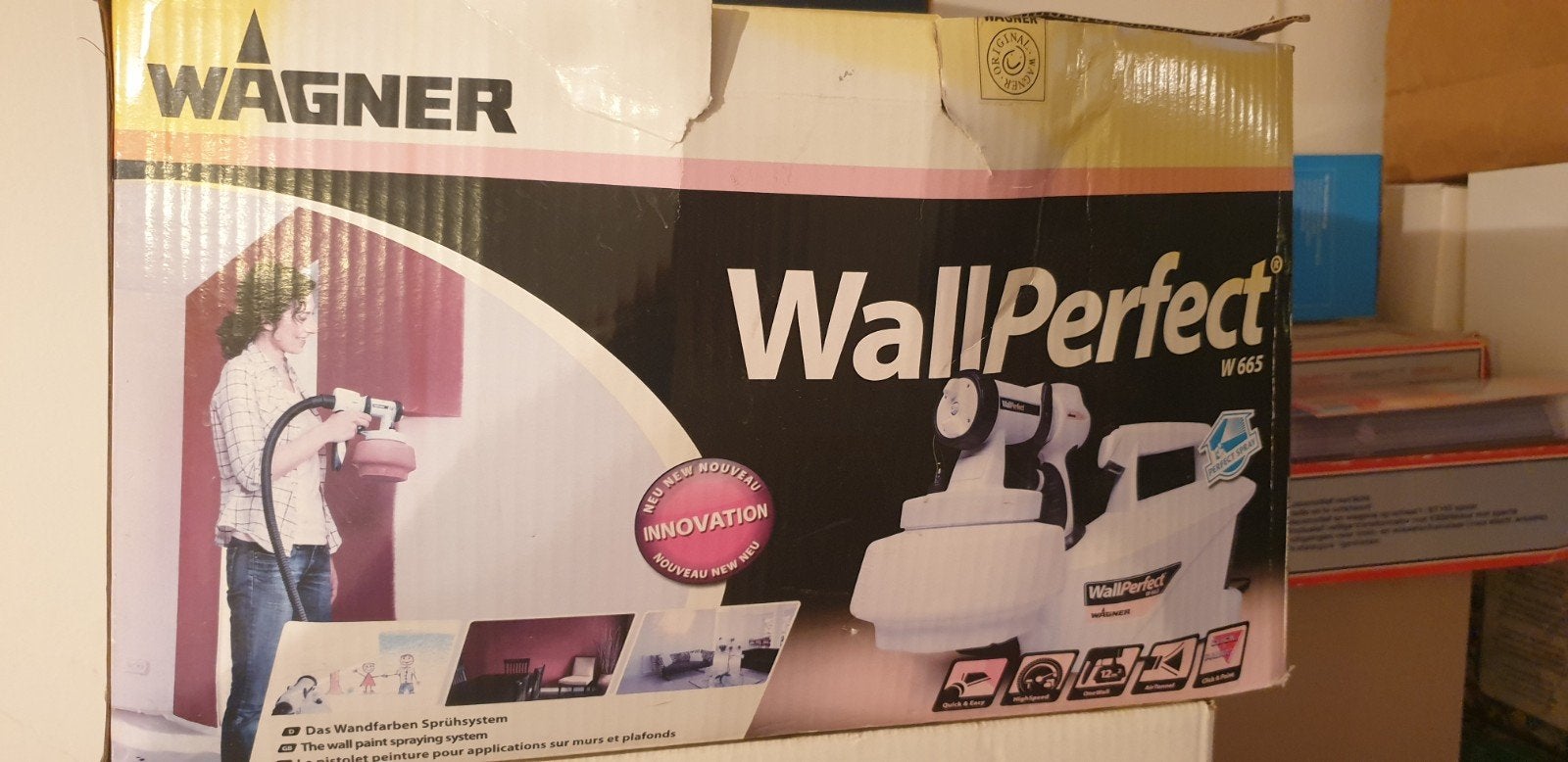 verfspuit wagner wallperfect w665, Ophalen, Gebruikt, Verfspuit of Verfpomp