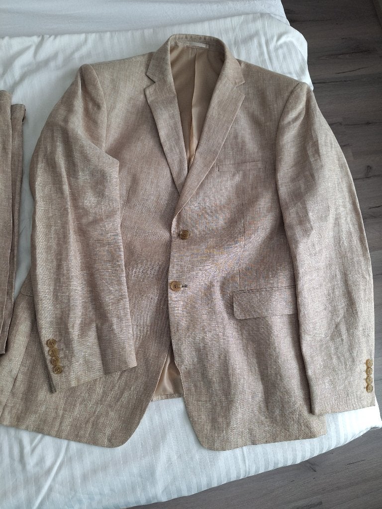 Heren kostuum WE maat 54, Kleding | Heren, Kostuums en Colberts, Maat 52/54 (L), WE, Beige, Ophalen of Verzenden