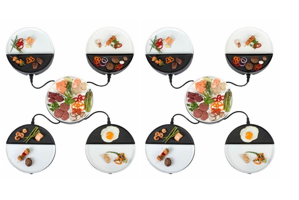 4x Bourgini gourmetstel, Ophalen of Verzenden, Zo goed als nieuw, Minder dan 4 personen