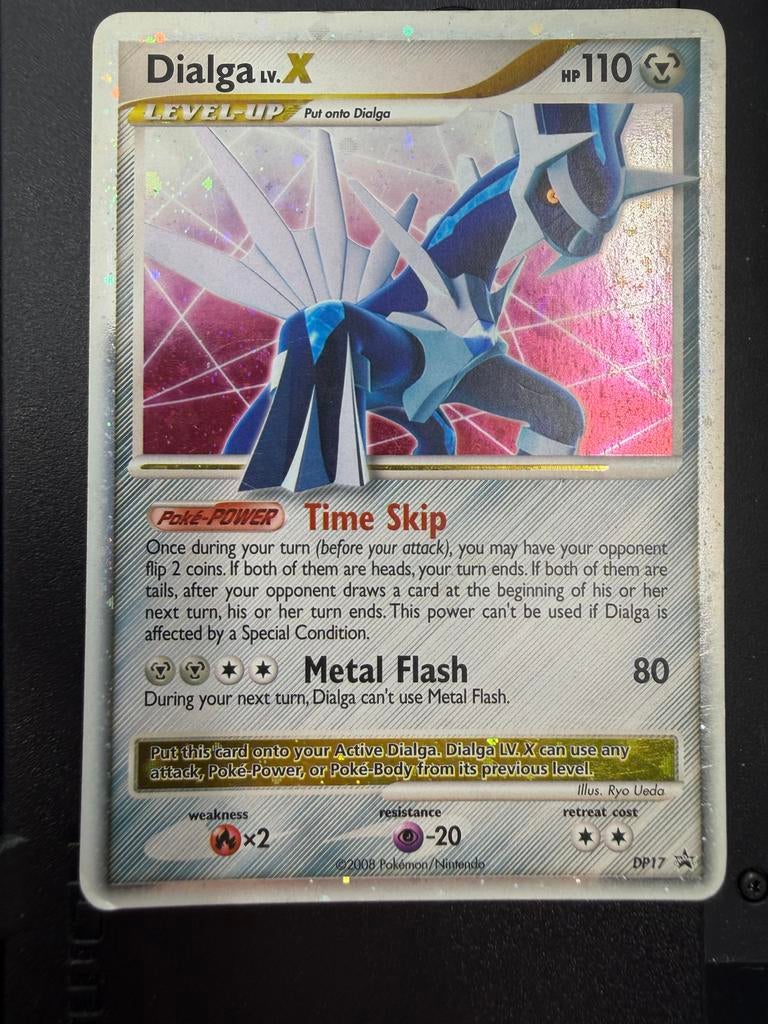 Pokémon Kaart Dialga LV.X DP17 Holo Foil Promo, Ophalen of Verzenden, Gebruikt, Losse kaart, Foil