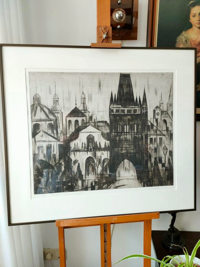 Romantisch schilderij van M. Klimovendo, Antiek en Kunst, Kunst | Etsen en Gravures, Ophalen of Verzenden
