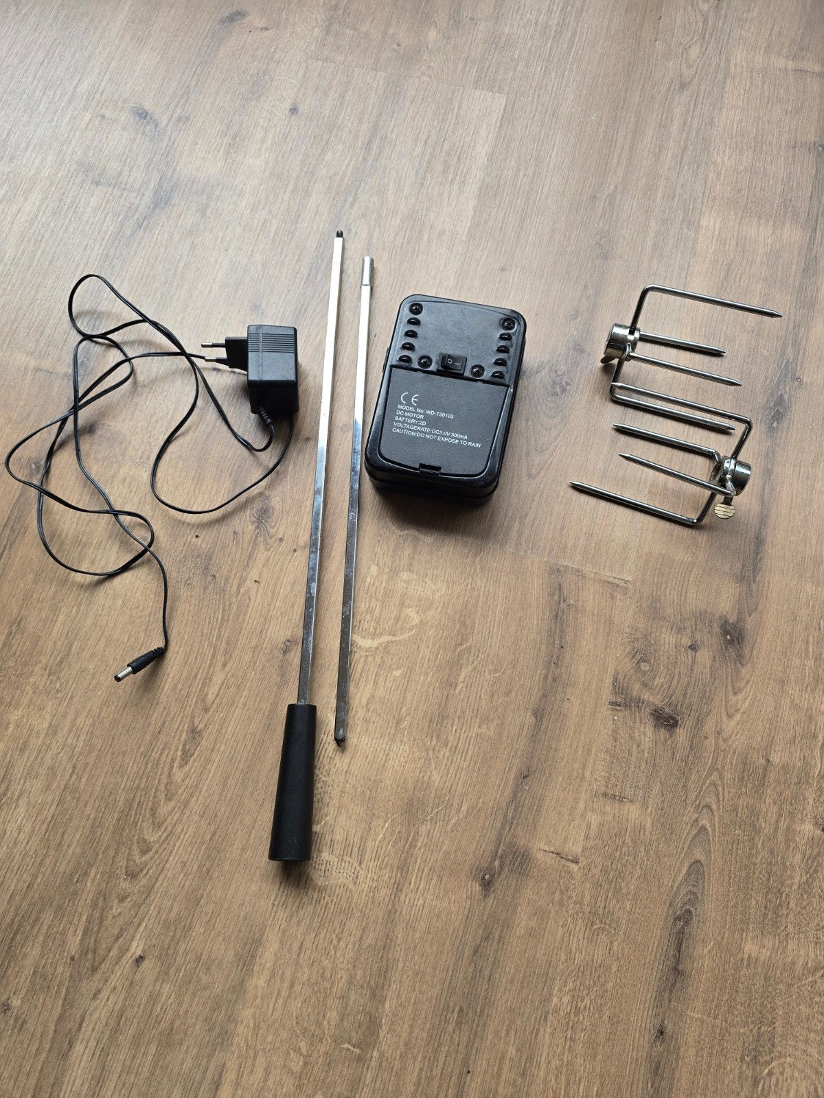 Rotisserie set voor BBQ - Compleet met motor en spiesen, Ophalen, Gebruikt, Onbekend