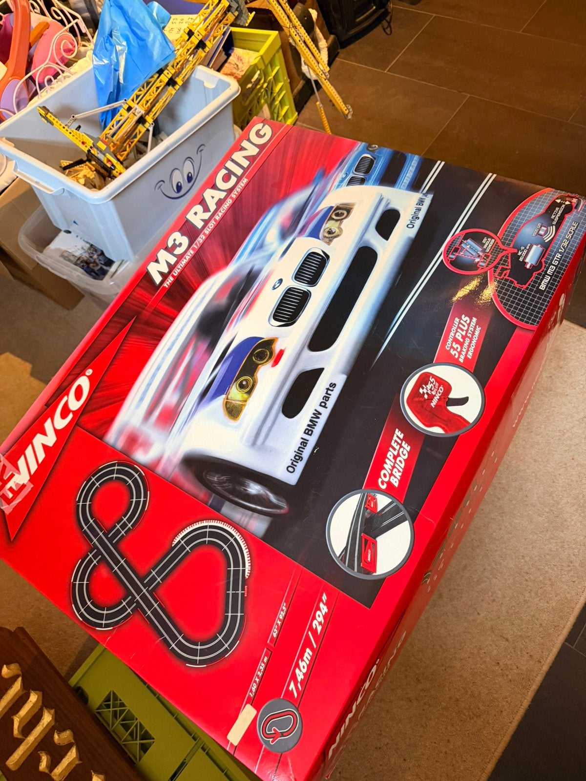 Complete Ninco M3 1:32 racebaan, in originele doos., Ophalen of Verzenden, Zo goed als nieuw, Elektrisch, Overige merken