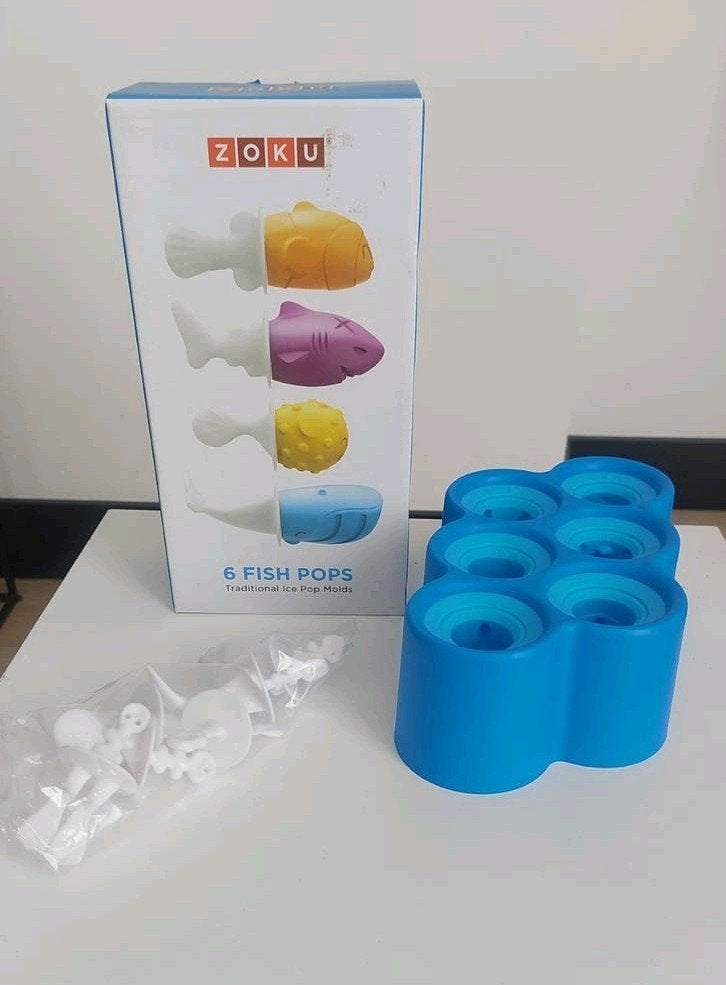 Nieuwe Zoku Fish Pops – 6 vrolijke ijsvormpjes, Ophalen, Nieuw