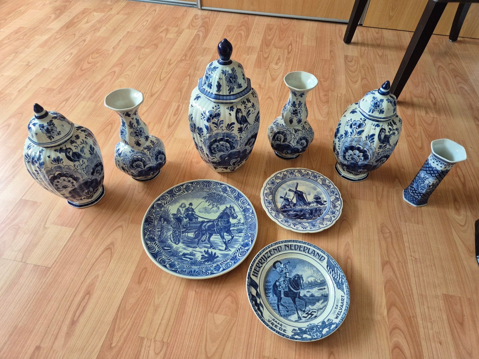 Prachtig Delfts Blauw Servies en Decoratieve Stukken, Ophalen of Verzenden