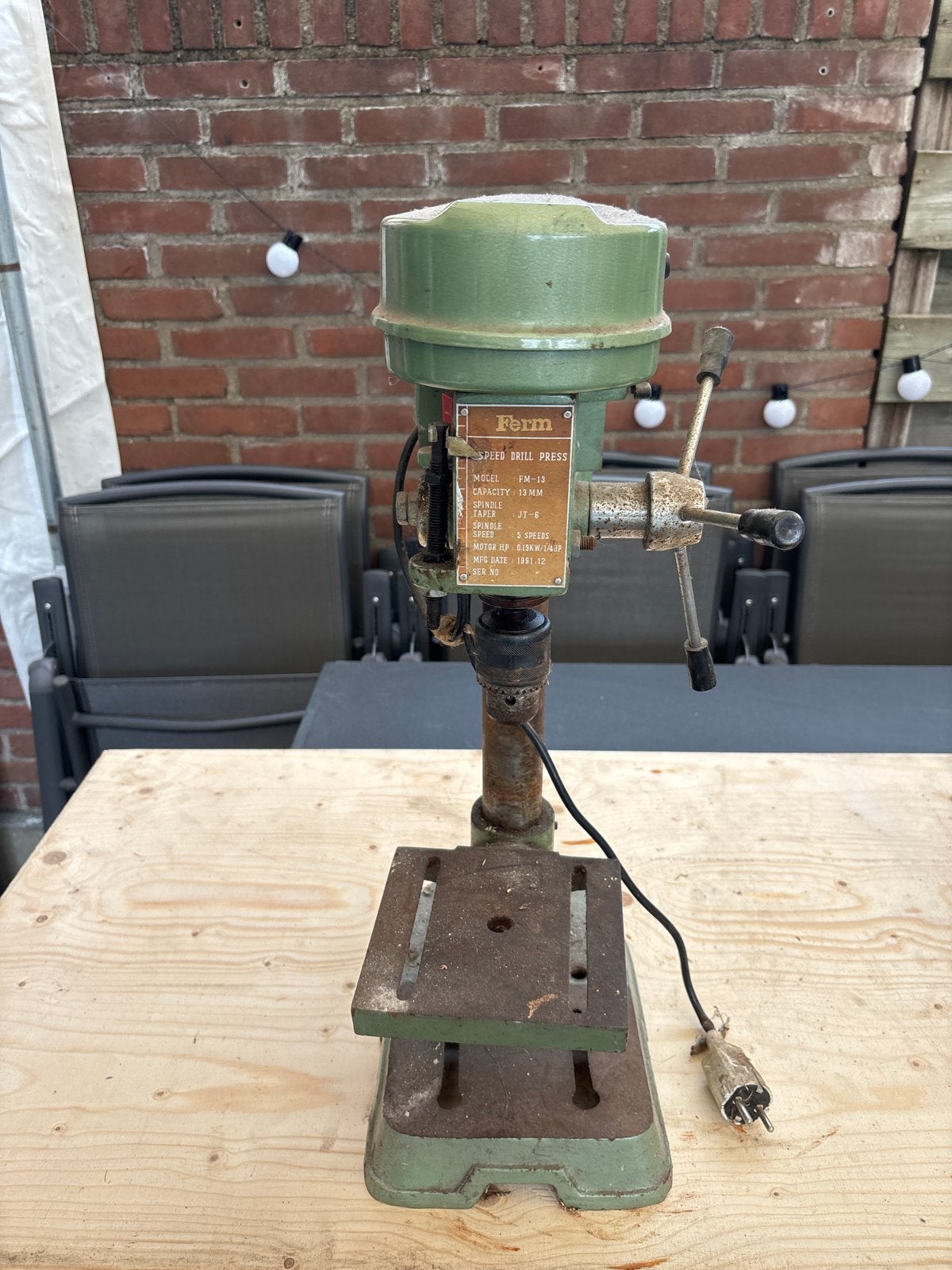 Taffel Kolomboormachine - Vintage Model, Doe-het-zelf en Verbouw, Gebruikt, Variabele snelheid, Ophalen of Verzenden, Minder dan 400 watt