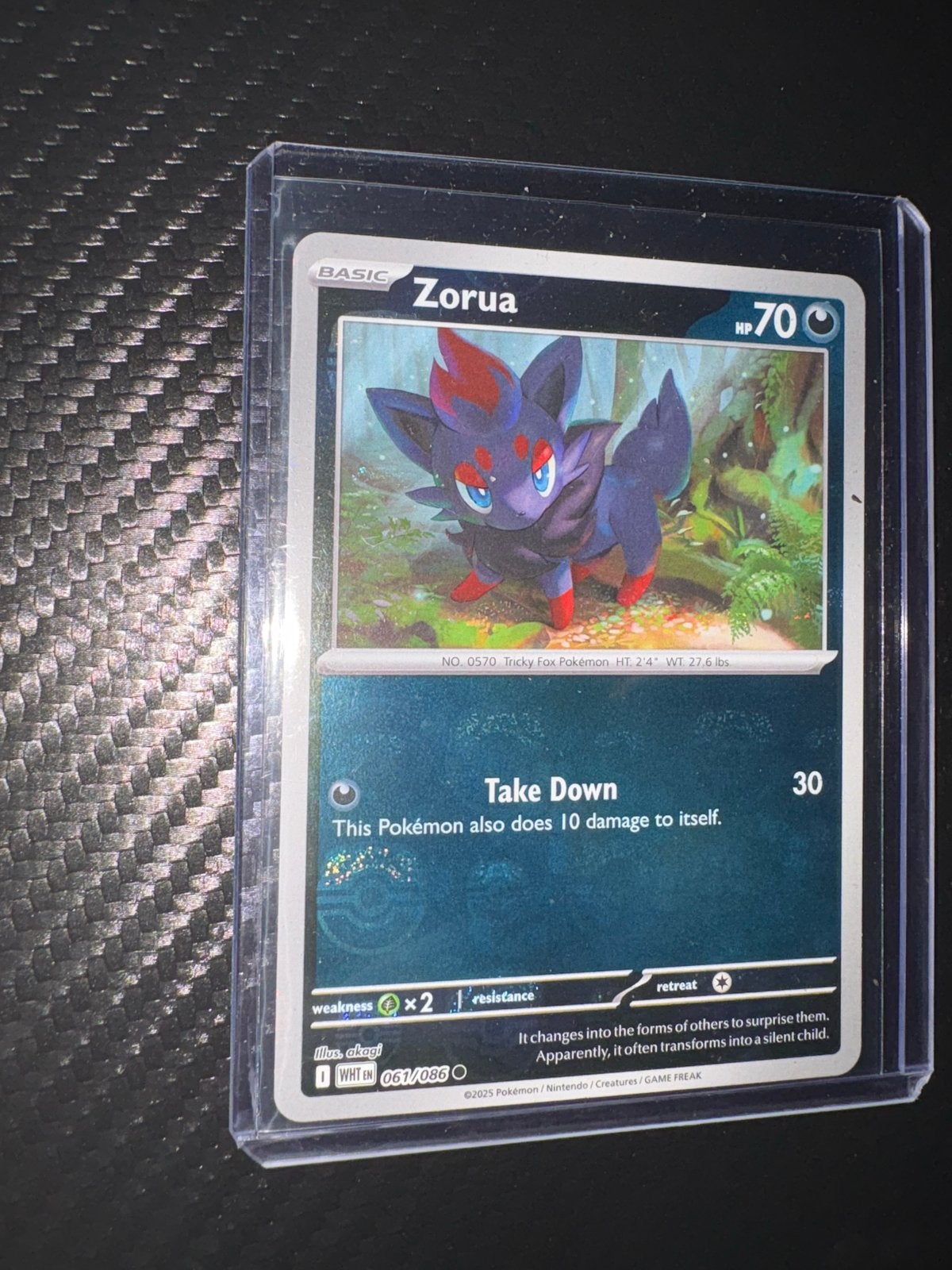 Zorua Holo Greatball - White Flare, Ophalen of Verzenden, Zo goed als nieuw, Losse kaart