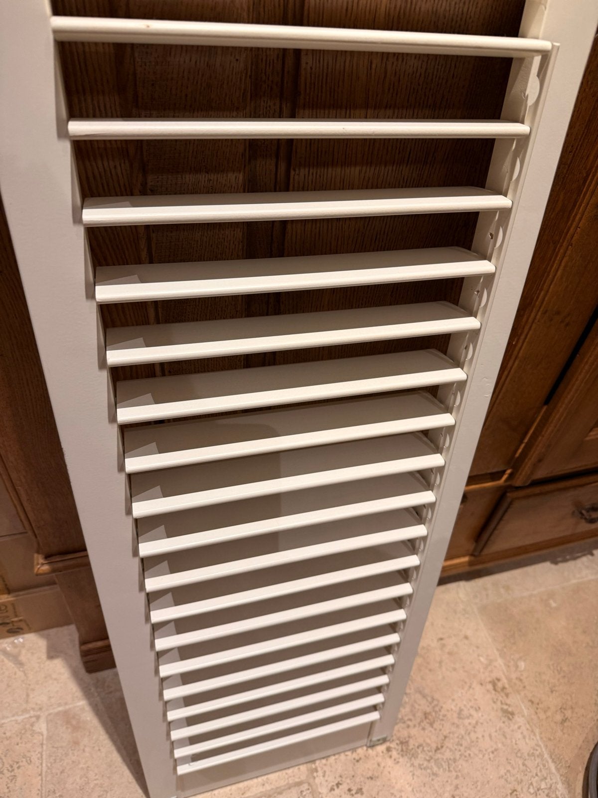 Witte Shutter Raambekleding - 113x39cm 4stuks, Ophalen, O, Hout, Lichtdoorlatend