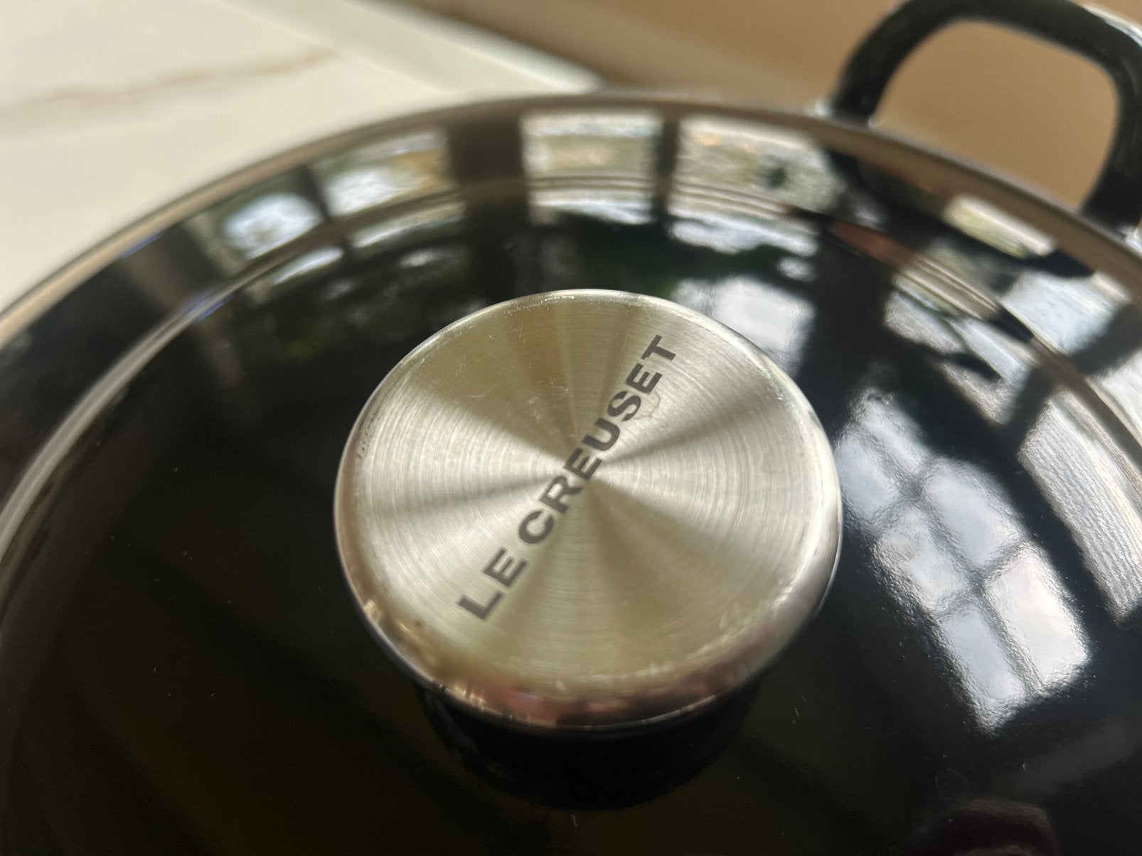 Le creuset braadpan pan, Huis en Inrichting, Ophalen, Gebruikt, Gietijzer, Le Creuset