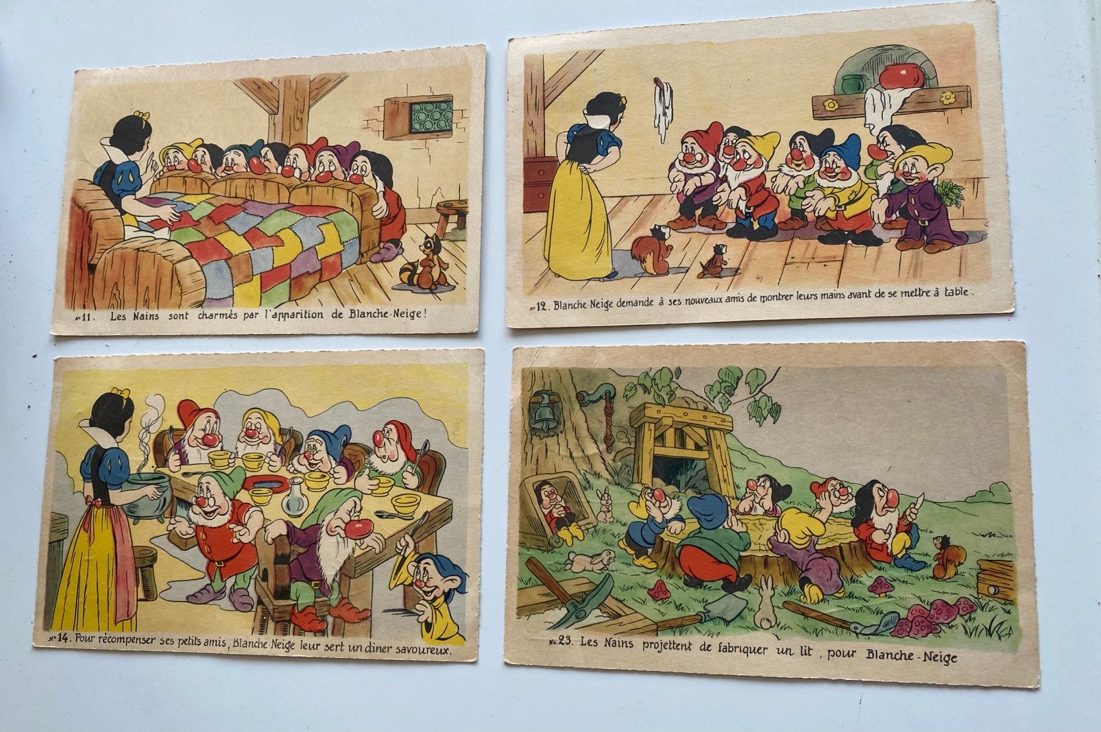 Vintage ansichtkaart Disney sneeuwwitje & de 7 dwergen kaart, Verzamelen, Ophalen of Verzenden, 1940 tot 1960, Overige thema's