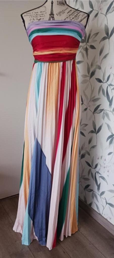 Leuke, kleurrijke, strapless jurk maat M, Ophalen of Verzenden, Zo goed als nieuw