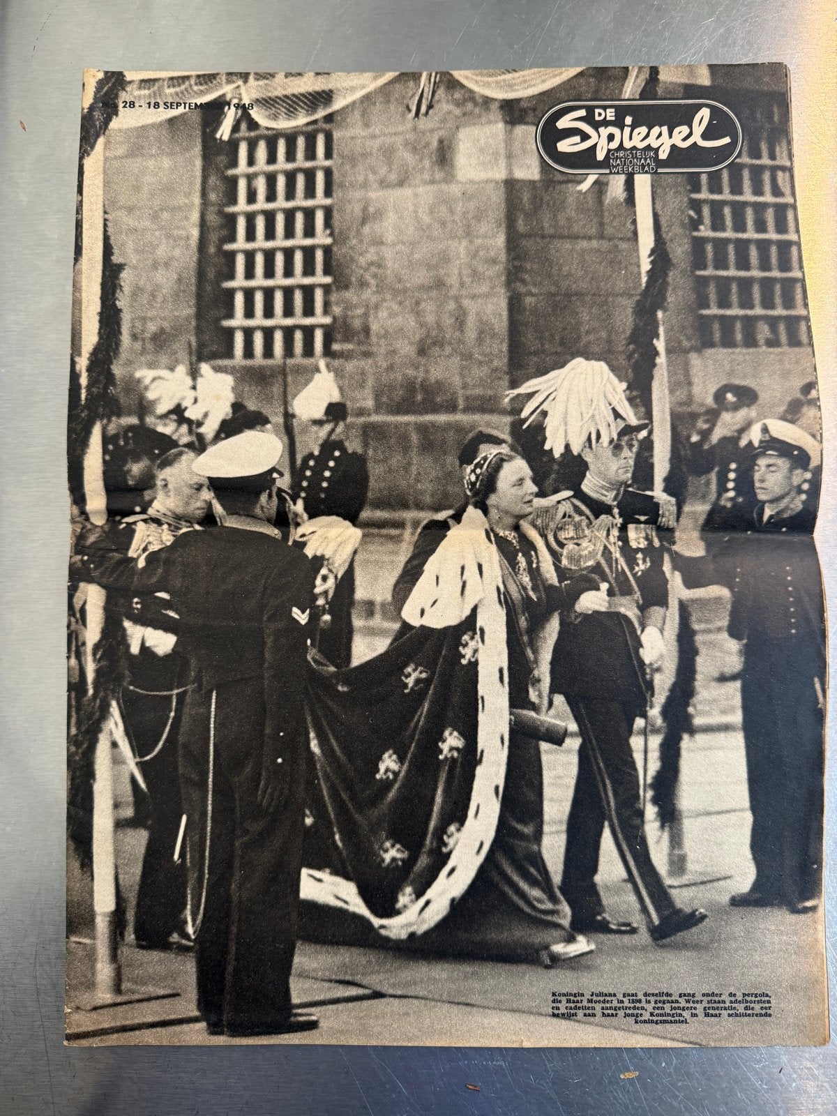De Spiegel - Koningin Juliana - 28 sept 1948, Verzamelen, Ophalen of Verzenden, 1940 tot 1960, Nederland, Tijdschrift
