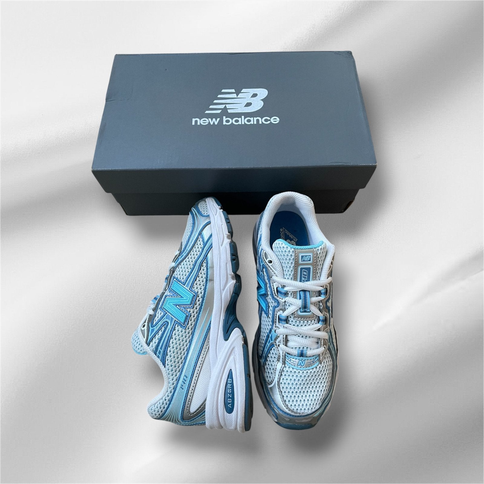 New Balance 740 ‘Ice Blue / Metallic Silver’, Verzenden, Blauw, Sneakers of Gympen, Zo goed als nieuw