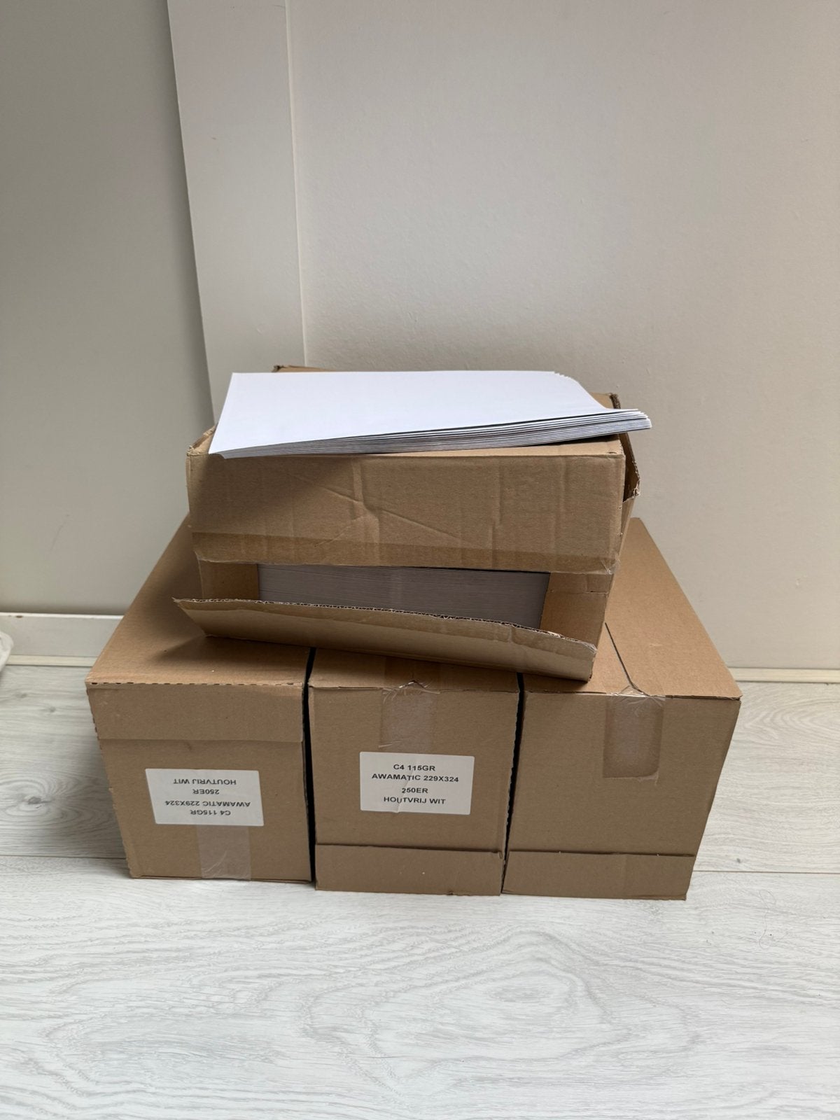 1000 enveloppen, Ophalen, Doos, Minder dan 40 cm, Nieuw