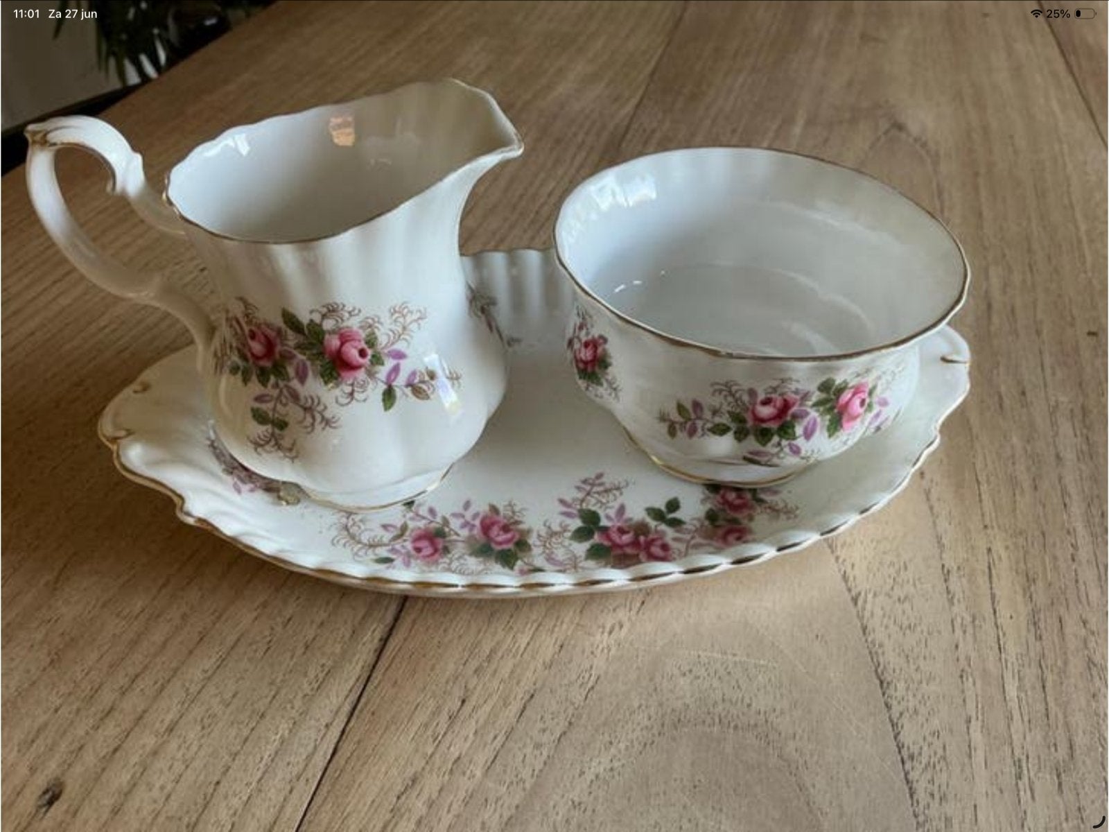 Vintage Royal Albert Old Country Roses Melk & Suiker Set, Ophalen of Verzenden