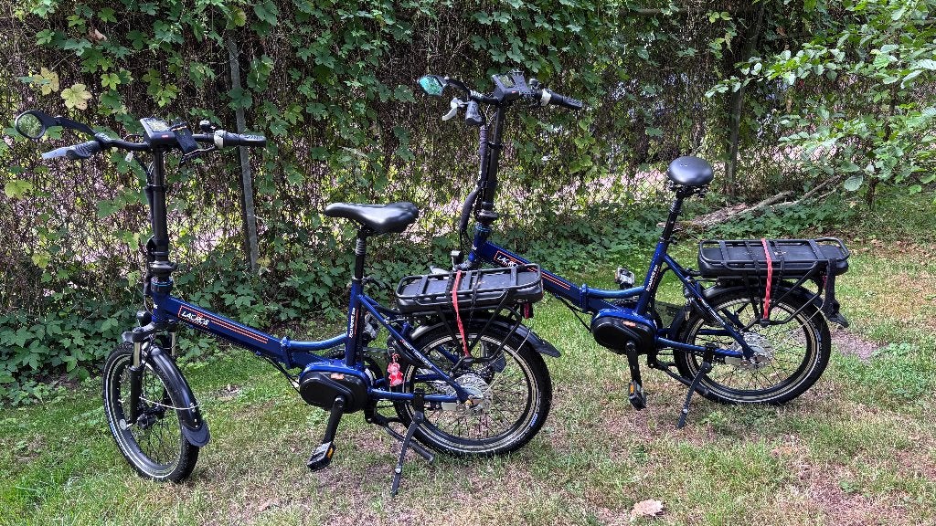 twee Lacros S600 elektrische vouwfietsen – Topmodell, 20 inch of meer, Gebruikt, Versnellingen, Totaal opvouwbaar