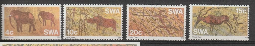 TSS Kavel 830033 SWA Namibië pf minr 413-416 prehistorie, Ophalen, Overige landen, Postfris