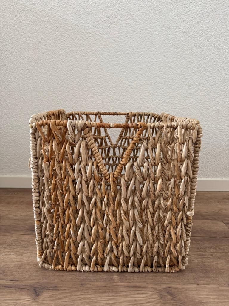 IKEA Mand voor Kallax kast - Riet 3 stuks, Huis en Inrichting, Woonaccessoires | Schalen en Manden, Ophalen, Gebruikt, Mand, Vierkant