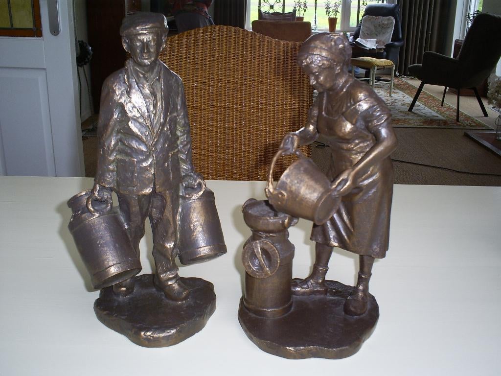 Beelden van boer en boerin, Ophalen of Verzenden