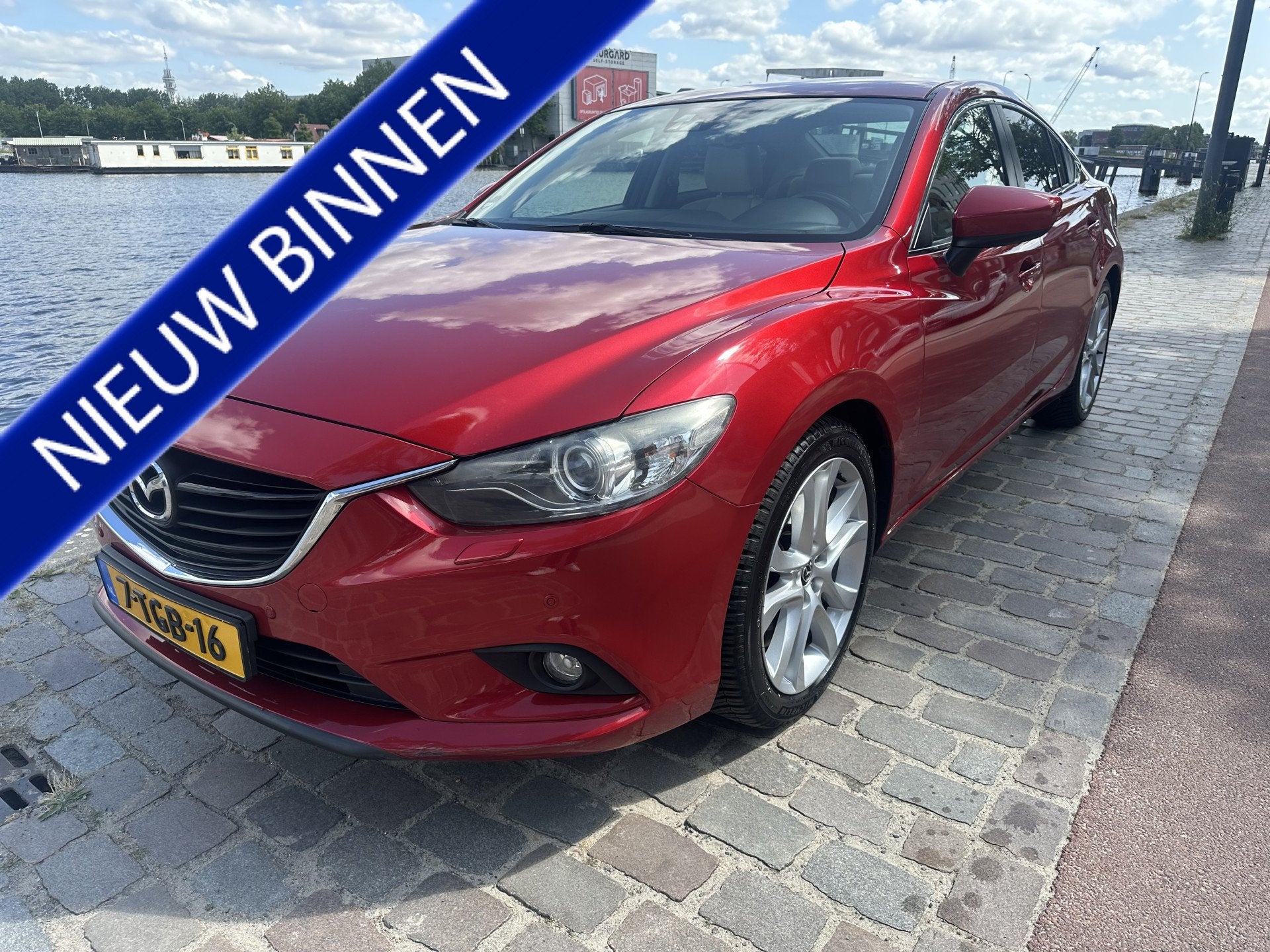 Mazda 6 2.0 HP GT-M Nieuwstaat ! airco/ecc navi/camera leer, Auto's, Voorwielaandrijving, Gebruikt, 4 cilinders, Bedrijf