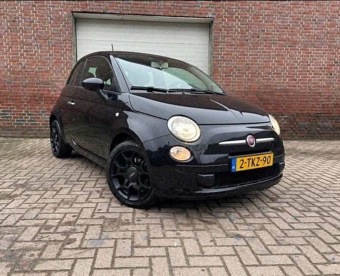 Fiat 500 0.9 Twinair C 2014 Zwart, Auto's, Voorwielaandrijving, 840 kg, Zwart, Origineel Nederlands