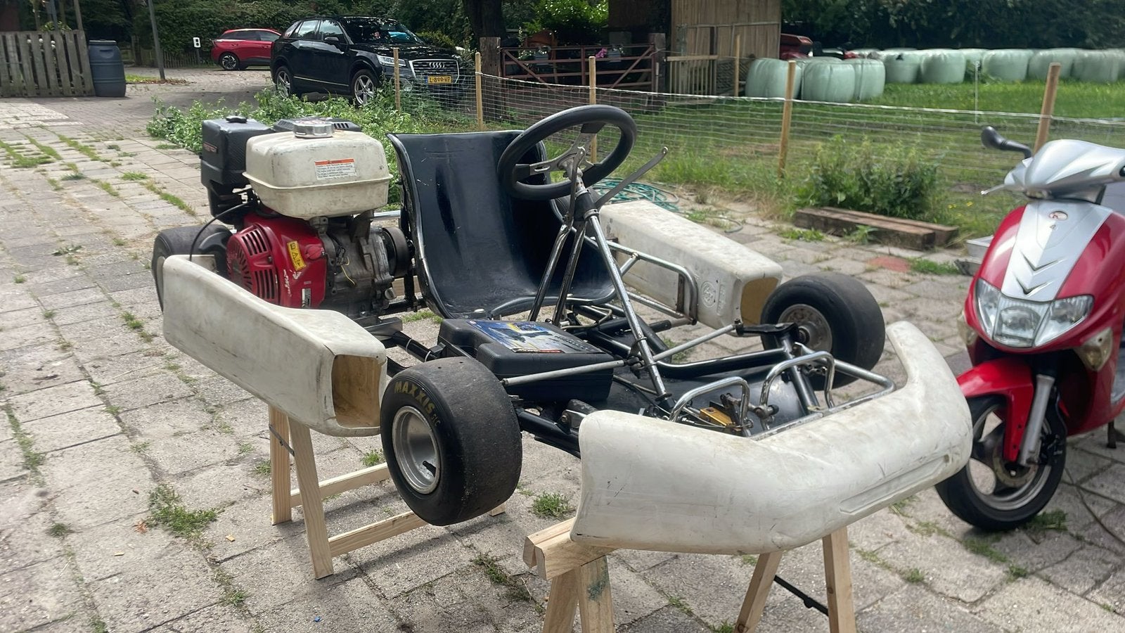Kart met Honda GX390 motor - Klaar voor de start!, Sport en Fitness, Karting, Ophalen, Gebruikt, Kart